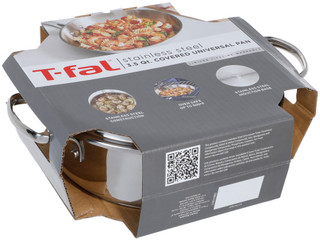Thumbnail 2: T-fal 3.5 qt Stainless Steel Covered Universal Pan 