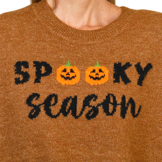 Thumbnail 2: Cece Women's Spooky Season Crew Neck Knit Sweater 