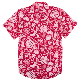 Thumbnail 2: REEL LEGENDS Men's Hawaiian Christmas Print Button Down Shirt  