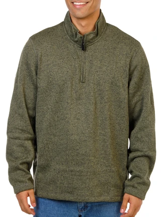 Thumbnail 1: Wrangler Men's 1/4 Zip Long Sleeve Pullover 