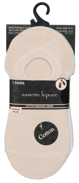 Thumbnail 2: Nanette Lepore 7 Pk Women's Cotton Sneaker Liners 