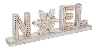 Thumbnail 1: Total Home Ltd. 19 in Wood Bead Noel Christmas Accent 