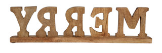 Thumbnail 3: Total Home Ltd. 24 in Wooden Merry Christmas Accent 