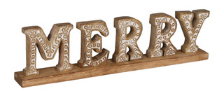Thumbnail 1: Total Home Ltd. 24 in Wooden Merry Christmas Accent 