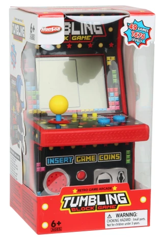 Thumbnail 1: Hunson 6.5 in Tumbling Block Mini Arcade Game Console 