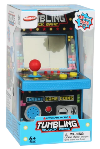 Thumbnail 1: Hunson 6.5 in Tumbling Block Mini Arcade Game Console 