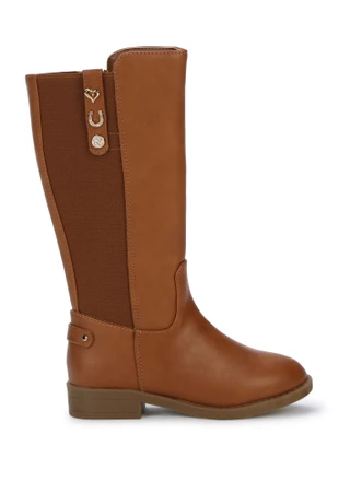Thumbnail 3: Jessica Simpson Girls Evie Ash Tall Zippered Stretch Boot with Charms 