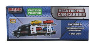 Thumbnail 2: Brooklyn Lollipop Mega Friction Car Carrier with 4 Cars 