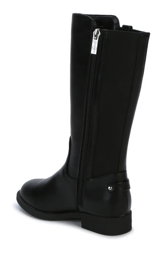 Thumbnail 3: Jessica Simpson Girls Evie Ash Tall Zippered Stretch Boot with Charms 