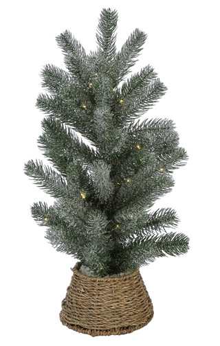 Thumbnail 1: Magical Season 24 in LED Frosted Christmas Tree in Sisal Base Decor 