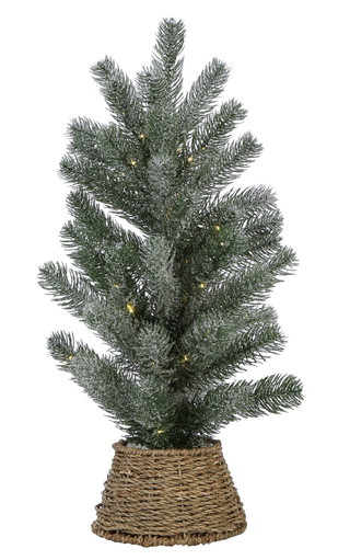 Thumbnail 2: Magical Season 24 in LED Frosted Christmas Tree in Sisal Base Decor 
