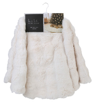 Thumbnail 1: Nicole Miller 56 in Plush Fur Christmas Tree Skirt 