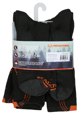 Thumbnail 2: Realtree Men's 6 Pk Compression Work Crew Socks 