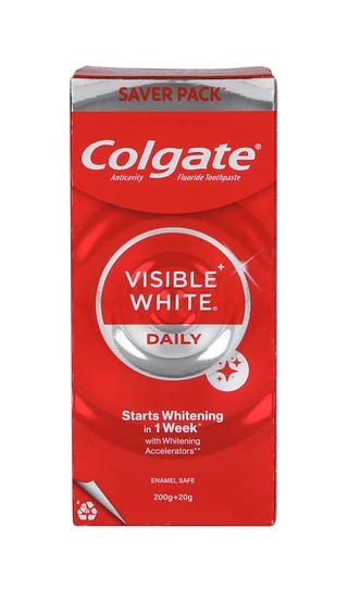 Thumbnail 2: COLGATE Twin Pack Visible White Daily Teeth Whitening Toothpaste 