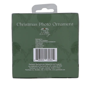 Thumbnail 2: Little Holly Red Plaid Christmas Photo Ornament with Bow 