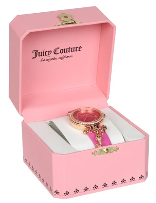 Thumbnail 1: Juicy Couture Women's Round Strap Watch w/ Charm 