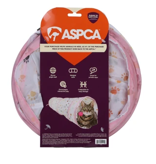 Thumbnail 2: ASPCA 36x9.5 Collapsible Paw Print Cat Tunnel with Jingle Ball 