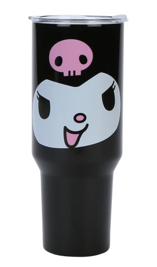 Thumbnail 2: Hello Kitty Extra Large Kuromi Stainless Steel Tumbler with Straw 