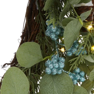 Thumbnail 2: Magical Season 26 in LED Coastal Christmas Wreath w/ Starfish Decor 