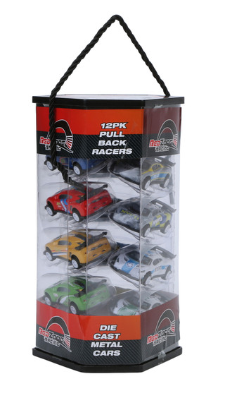 Thumbnail 1: Red Zone Racing 12 Pk Pull Back Die Cast Metal Race Cars 