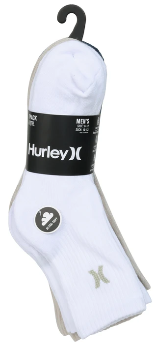 Thumbnail 1: Hurley Men's 8 Pk High Quarter Socks 