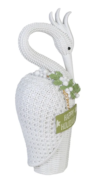 Thumbnail 1: Magical Season 14 in Basket Weave Christmas Heron with Wreath & Sign Decor 