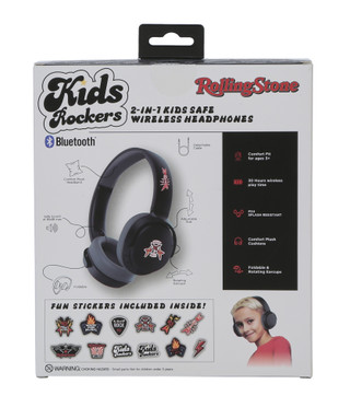 Thumbnail 2: Rolling Stones 2-in-1 Kids Safe Wireless Headphones 