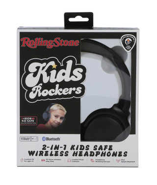 Thumbnail 1: Rolling Stones 2-in-1 Kids Safe Wireless Headphones 