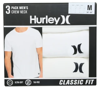 Thumbnail 1: Hurley Men's 3 Pk Ultra-Soft Classic Fit Crew Neck Tees 