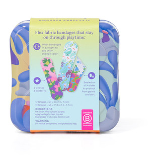 Thumbnail 2: Welly 30 Ct Chameleon Color Changing Bandages in Metal Tin 