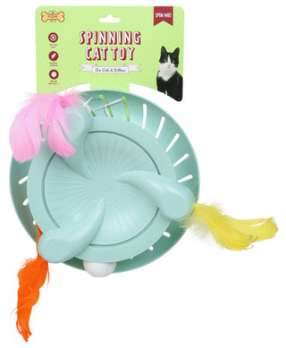 Thumbnail 1: POM 9 in Spinning Cat Toy with Ball & Feathers 