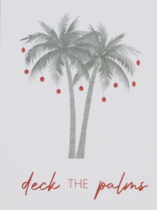 Thumbnail 2: Dream Home 50x70 Deck The Palms Soft Plush Christmas Throw 