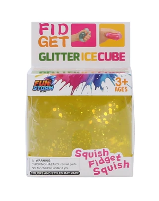Thumbnail 1: Fun Storm Glitter Ice Cube Squishy Fidget Toy 