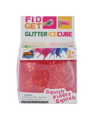 Thumbnail 1: Fun Storm Glitter Ice Cube Squishy Fidget Toy 