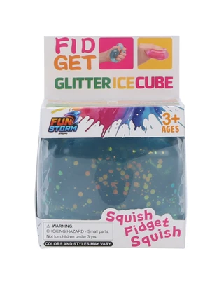 Thumbnail 1: Fun Storm Glitter Ice Cube Squishy Fidget Toy 