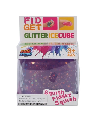 Thumbnail 1: Fun Storm Glitter Ice Cube Squishy Fidget Toy 