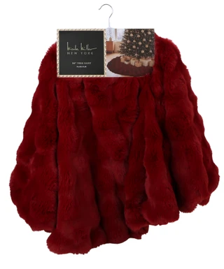 Thumbnail 1: Nicole Miller 56 in Plush Fur Christmas Tree Skirt 