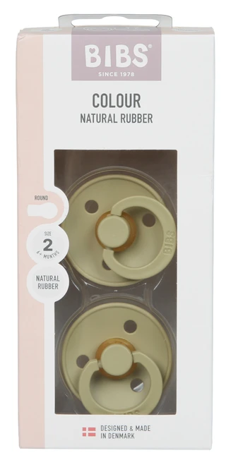 Thumbnail 1: BIBS 2 Pk Natural Rubber Pacifiers 