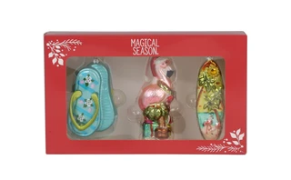 Thumbnail 1: Magical Season 3 Ct Christmas Beach Ornaments 