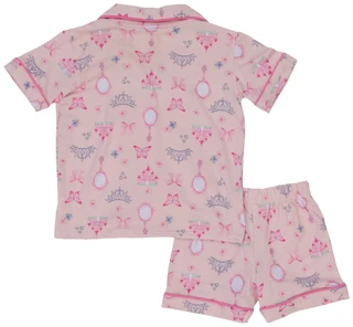Thumbnail 3: Cutie Pie Baby Toddler Girls' Princess Print Pajama Set - 2 Piece 