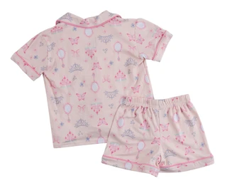 Thumbnail 4: Cutie Pie Baby Toddler Girls' Princess Print Pajama Set - 2 Piece 