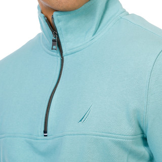 Thumbnail 2: Nautica Men's Long Sleeve Solid 1/4 Zip Fleece 