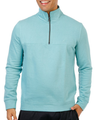 Thumbnail 1: Nautica Men's Long Sleeve Solid 1/4 Zip Fleece 
