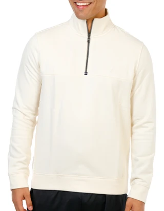 Thumbnail 1: Nautica Men's Long Sleeve Solid 1/4 Zip Fleece 
