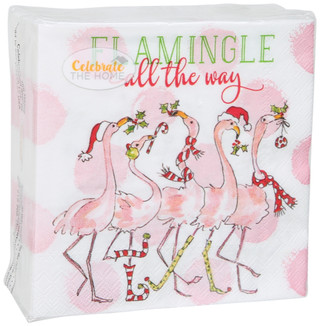 Thumbnail 1: Boston International 40 Ct Flamingle All The Way Napkins  