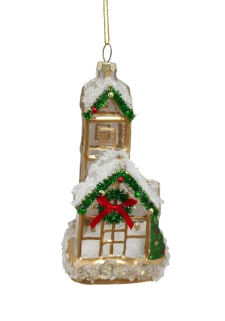 Thumbnail 1: Magical Season Clear Glass Church with Snow Ornament 