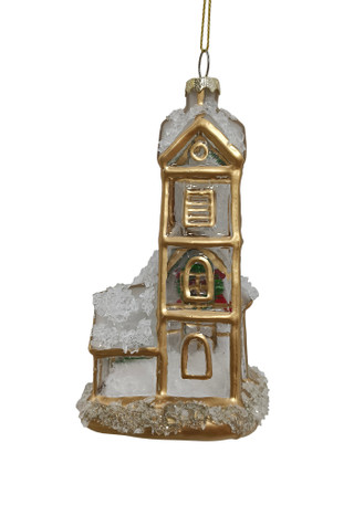 Thumbnail 2: Magical Season Clear Glass Church with Snow Ornament 