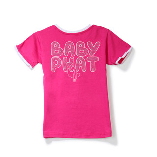 Thumbnail 1: Baby Phat Big Girls Short Sleeve Embossed Tee  