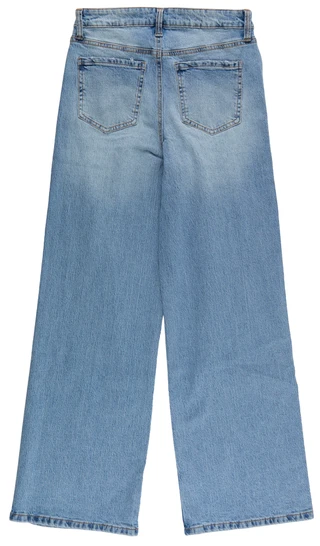 Thumbnail 2: BCBGeneration Junior's High Rise Wide Leg Fray Hem Jeans 
