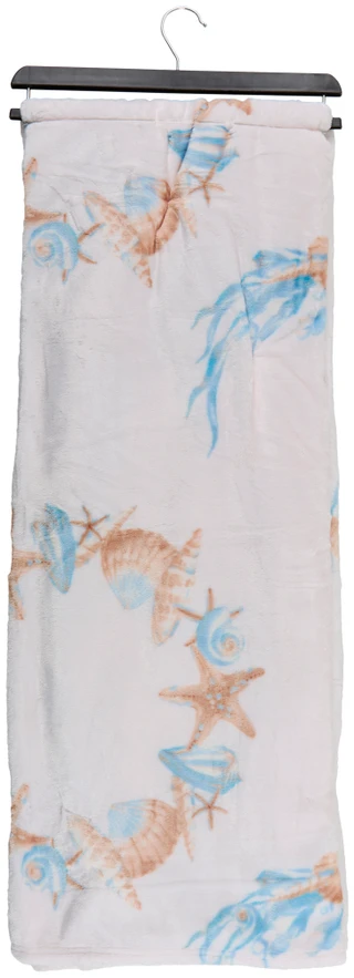 Thumbnail 2: Dream Home 50x70 Shell Wreath Soft Plush Throw Blanket 